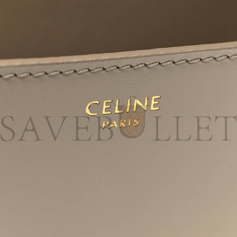 CELINE BOX CALFSKIN MEDIUM CLASSIC BOX FLAP BAG POWDER (23*18*6cm)