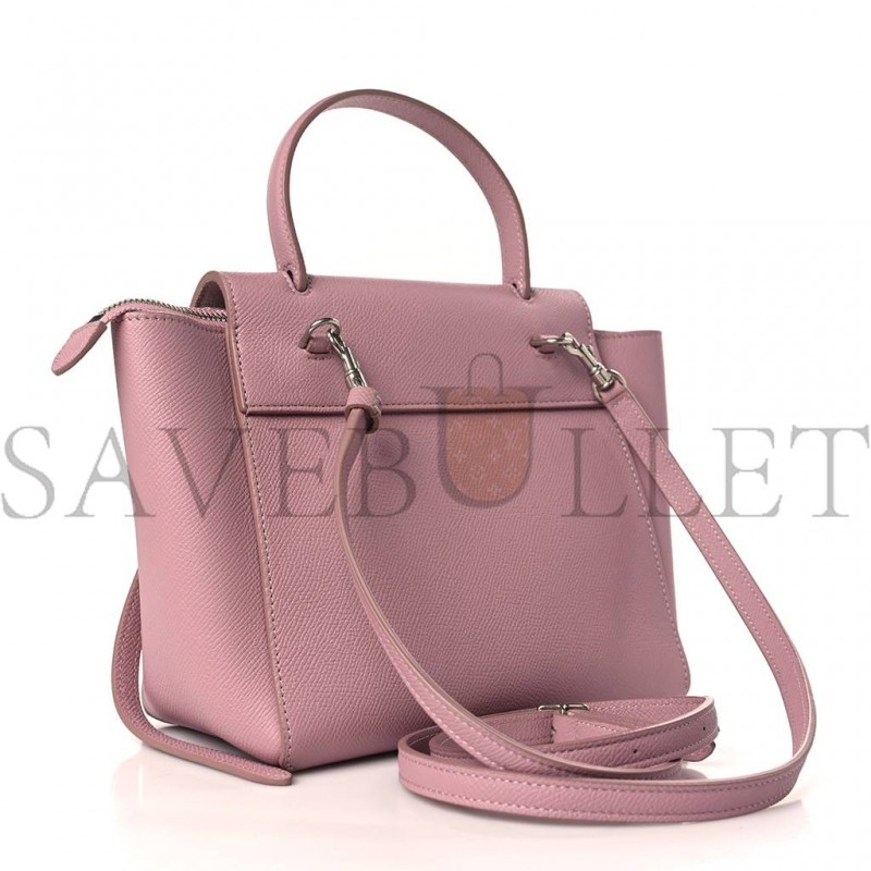 CELINE GRAINED CALFSKIN NANO BELT BAG VINTAGE PINK (20*19*11cm) CELINE GRAINED CALFSKIN NANO BELT BAG VINTAGE PINK (20*19*11cm)
