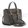 CELINE BABY GRAINED CALFSKIN MICRO BELT BAG GREY (23*21*13cm)