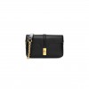 CELINE SATINATED CALFSKIN 16 CHAIN BAG BLACK (23*14*7cm)