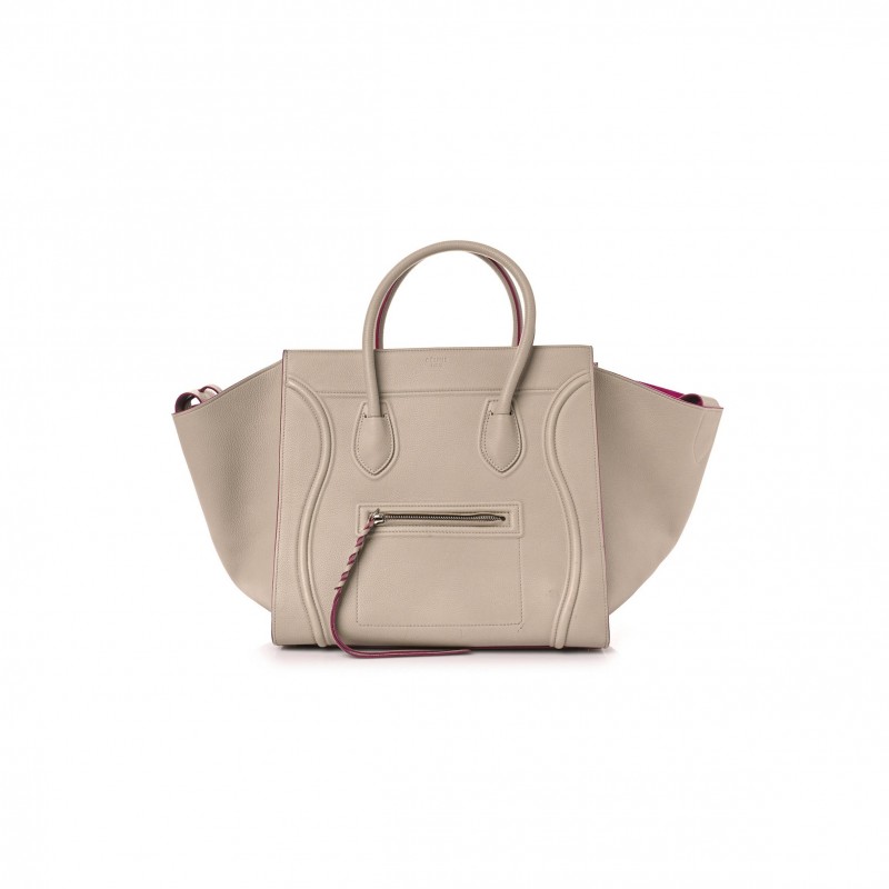 CELINE BABY GRAINED CALFSKIN MEDIUM PHANTOM LUGGAGE BEIGE (30*28*25cm)