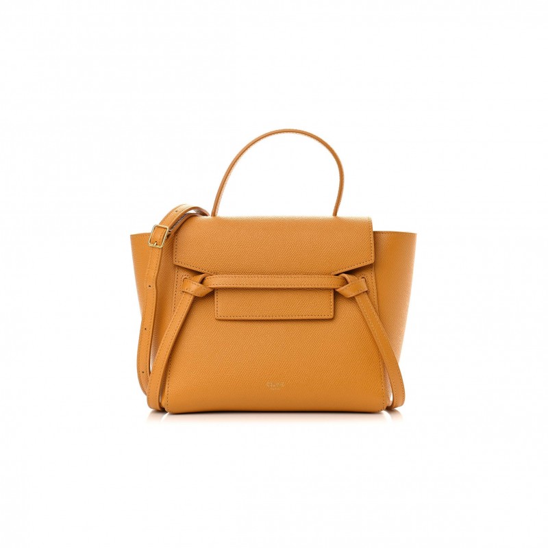 CELINE GRAINED CALFSKIN NANO BELT BAG CALENDULA (20*18*10cm)