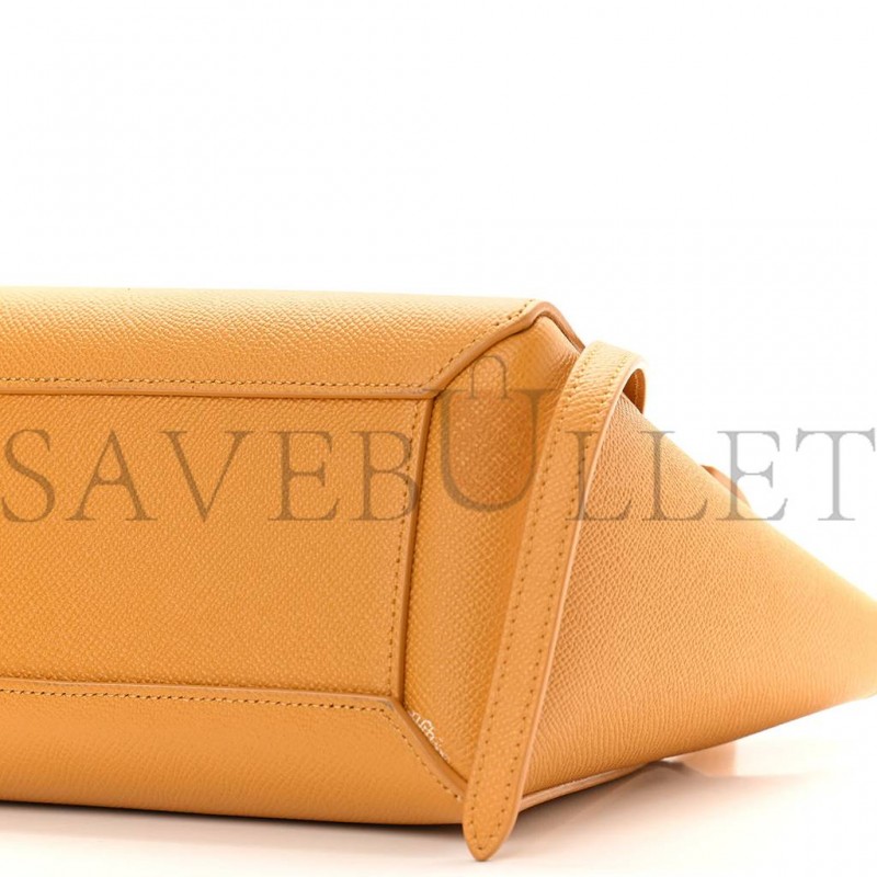 CELINE GRAINED CALFSKIN NANO BELT BAG CALENDULA (20*18*10cm)