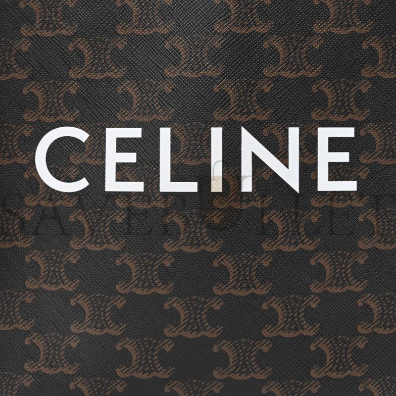 CELINE TRIOMPHE CANVAS CALFSKIN MINI VERTICAL CABAS TAN (20*17*6cm)