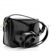 CELINE SHINY CALFSKIN TEEN TRIOMPHE BLACK (18*14*6cm)