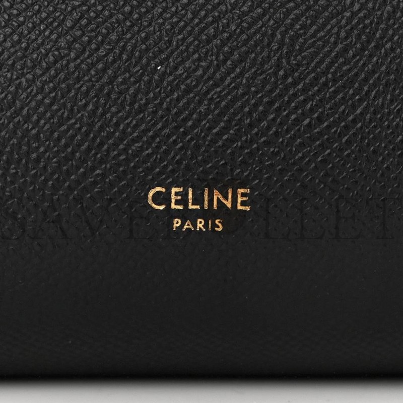 CELINE GRAINED CALFSKIN NANO BELT BAG BLACK (20*15*10cm)