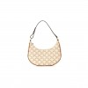 CELINE CANVAS CALFSKIN AVA TRIOMPHE SHOULDER BAG WHITE (25*19*8cm)