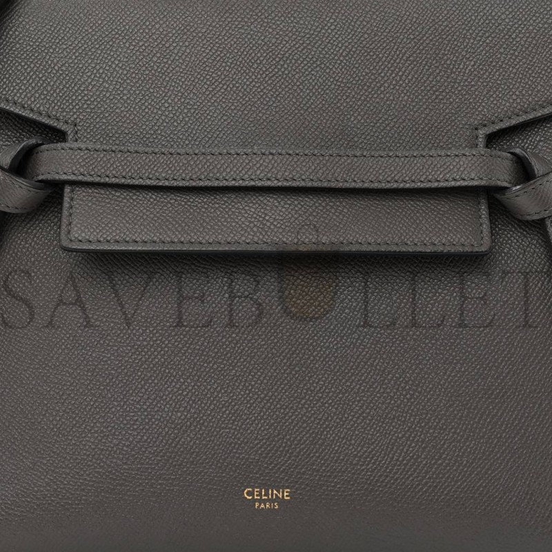 CELINE GRAINED CALFSKIN NANO BELT BAG GREY (25*24*13cm)