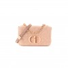 DIOR LINEN MACROCANNAGE SMALL CARO BAG ROSE (19*12*7.6cm)