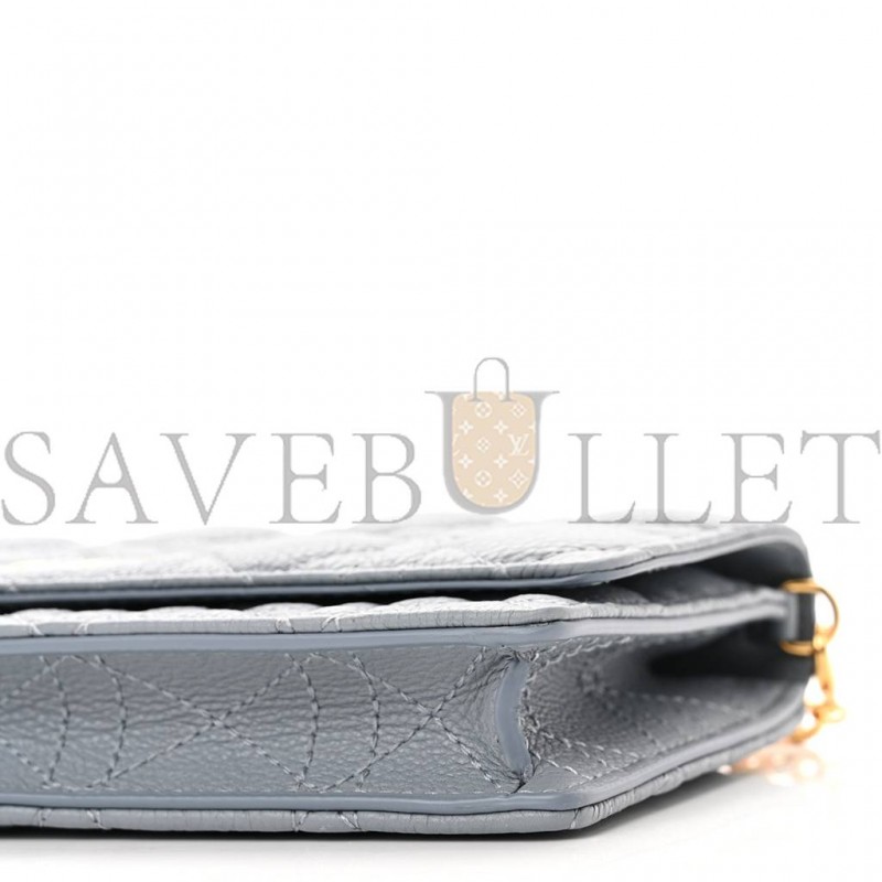 DIOR SUPPLE CALFSKIN CARO POUCH WITH CHAIN CLOUD (20*11*3.2cm)