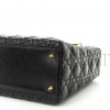 DIOR LAMBSKIN CANNAGE MEDIUM LADY DIOR BLACK (24*20*12.7cm)