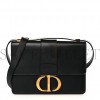 DIOR SMOOTH CALFSKIN 30 MONTAIGNE FLAP BAG BLACK (23*18*4.4cm)