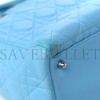 DIOR LAMBSKIN CANNAGE MEDIUM LADY DIOR LIGHT BLUE (25*20*12.1cm)