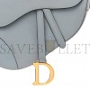 DIOR GRAINED CALFSKIN SADDLE BAG GREY STONE (24*23*5.7cm)