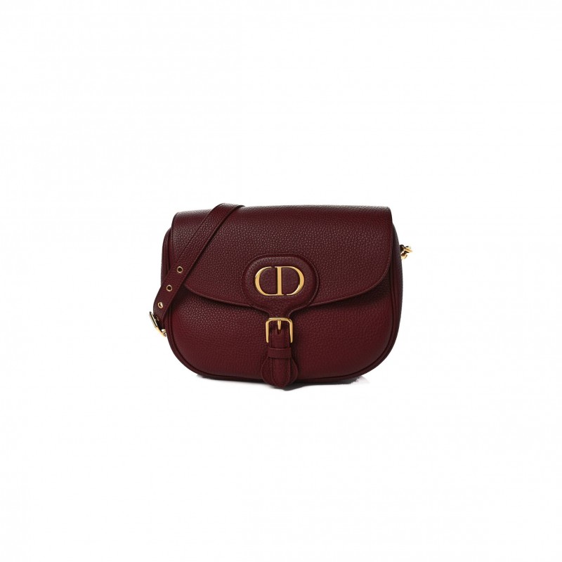 DIOR GRAINED CALFSKIN LARGE BOBBY FLAP RED BRICKS (27*23*8.3cm)