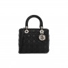 DIOR LAMBSKIN CANNAGE MEDIUM LADY DIOR BLACK (23*20*11.4cm)