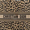 DIOR CANVAS MIZZA EMBROIDERED LARGE LEOPARD BOOK TOTE BEIGE (42*33*15.2cm)