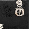 DIOR CERAMIC EFFECT DEERSKIN JEWELED SWAN LADY DIOR BLACK (23*20*12.7cm)