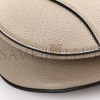 DIOR GRAINED CALFSKIN SADDLE BAG WITH STRAP WARM TAUPE (25*20*7cm)