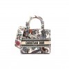 DIOR CANVAS JARDIN D&#X27;HIVER EMBROIDERED MEDIUM LADY D-LITE ECRU MULTICOLOR (24*20*12.1cm)