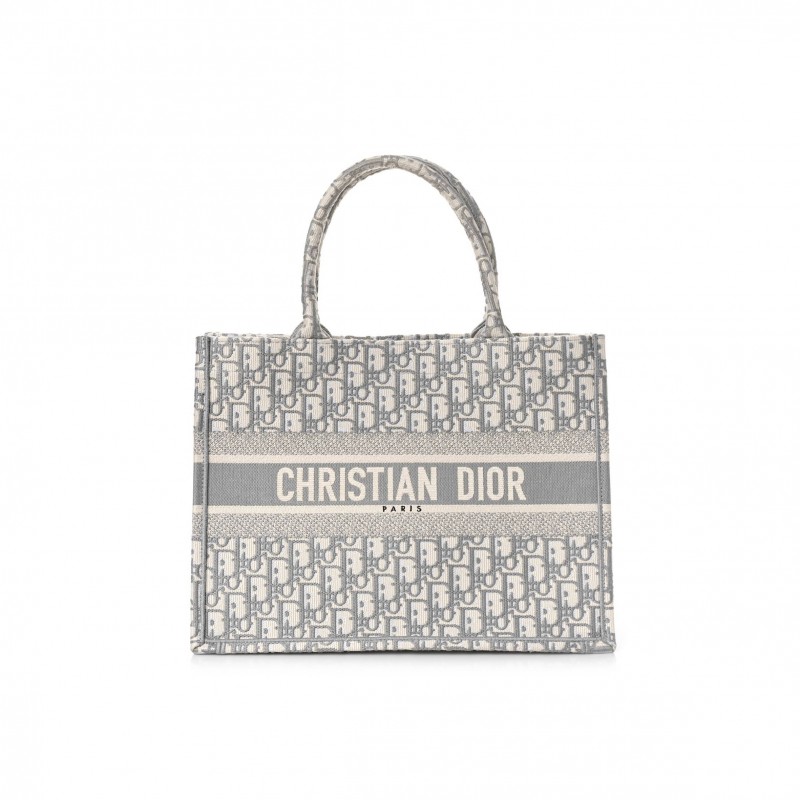 DIOR OBLIQUE MEDIUM BOOK TOTE GREY (36*27*14cm)