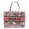 DIOR CANVAS EMBROIDERED MEDIUM BUTTERFLY PRINT BOOK TOTE MULTICOLOR (36*26*17.1cm)