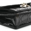 DIOR PATENT CANNAGE LADY DIOR CHAIN POUCH BLACK (19*13*4.4cm)