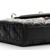 DIOR LAMBSKIN CANNAGE LADY D-JOY BLACK (25*14*5.7cm)