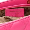 DIOR LAMBSKIN CANNAGE LARGE LADY DIOR FUCHSIA (32*25*8.9cm)