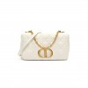 DIOR SUPPLE CALFSKIN CANNAGE MEDIUM CARO BAG IVORY (25*15*8.9cm)