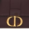 DIOR SMOOTH CALFSKIN 30 MONTAIGNE FLAP BAG BURGUNDY (23*17*5.1cm)