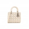 DIOR CALFSKIN CANNAGE PRINT MEDIUM LADY DIOR WHITE (23*20*12.1cm)