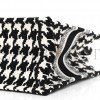 DIOR CANVAS HOUNDSTOOTH EMBROIDERED SMALL BOOK TOTE BLACK WHITE (27*22*11.4cm)