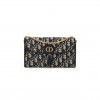 DIOR OBLIQUE BOBBY EAST WEST POUCH BLUE (22*12*3.2cm)