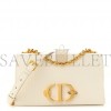 DIOR PATENT MICRO-CANNAGE 30 MONTAIGNE CHAIN FLAP BAG WHITE (25*15*8.3cm)