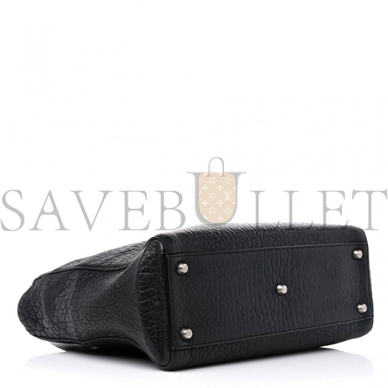 DIOR CANYON GRAINED LAMBSKIN LARGE LADY DIOR BLACK (32*23*12.1cm)