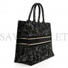 DIOR VELVET EMBROIDERED LARGE BOOK TOTE BLACK GOLD (42*34*16.5cm)