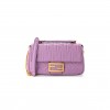 FENDI NAPPA SMALL FF EMBOSSED MIDI CHAIN BAGUETTE VIOLETTA (23*13*6cm)