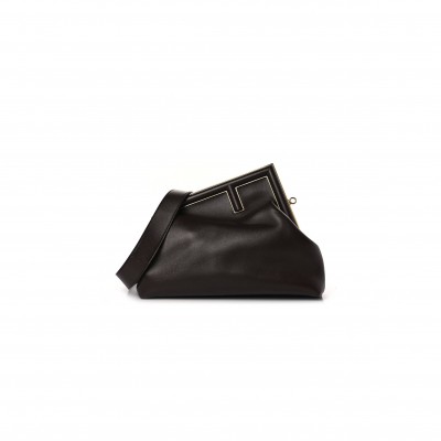 FENDI SHINY NAPPA MEDIUM FENDI FIRST EBANO (32.5*23.5*15cm)