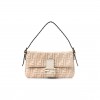 FENDI WOOL CUOIO ROMANO SELLERIA FF 1974 BAGUETTE 1997 BEIGE CAMMELLO CAMELIA (27*15*4cm)