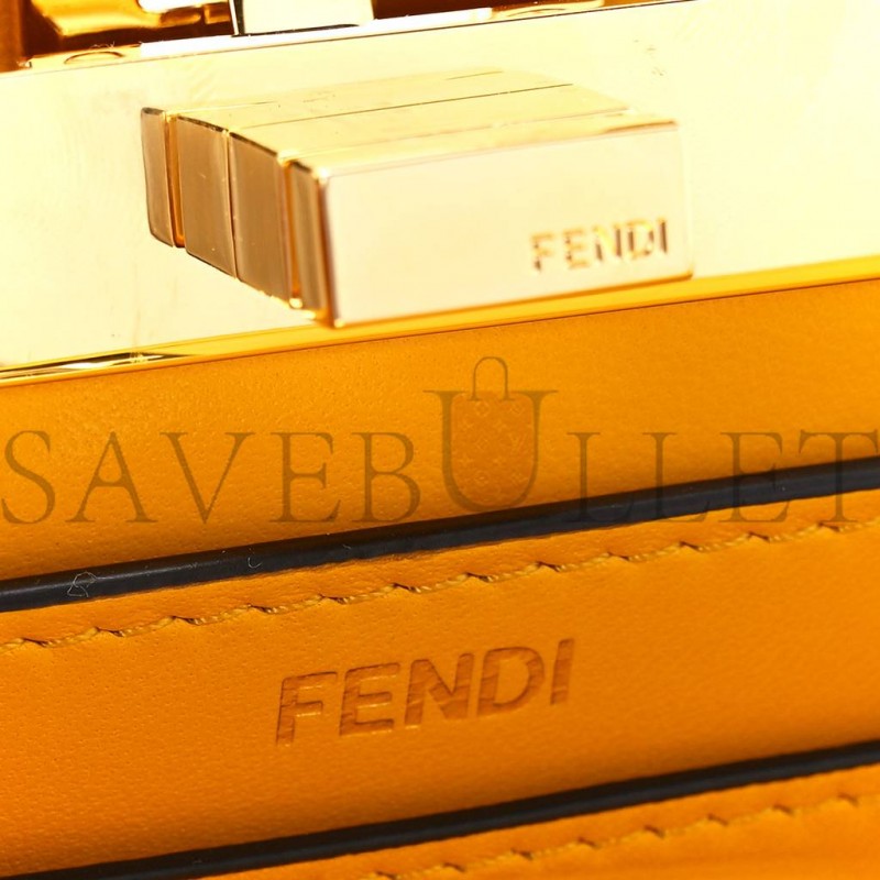 FENDI SHINY NAPPA PETITE PEEKABOO I SEE U SATCHEL MIMOSA (20*15*9cm) FENDI SHINY NAPPA PETITE PEEKABOO I SEE U SATCHEL MIMOSA (20*15*9cm)
