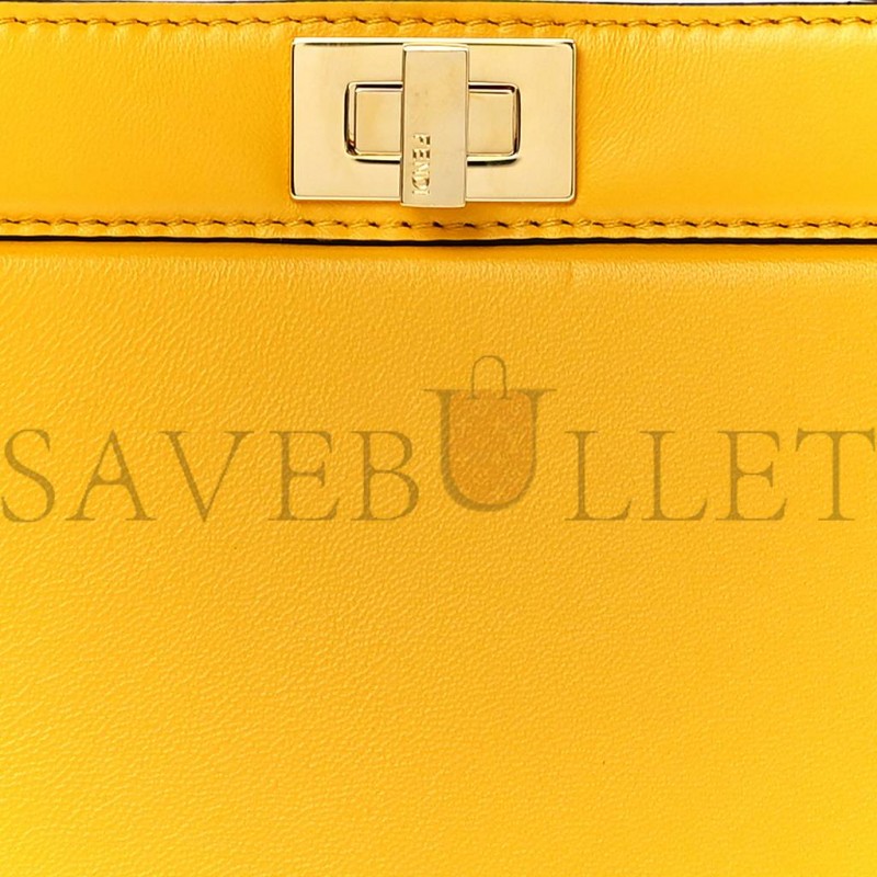 FENDI SHINY NAPPA PETITE PEEKABOO I SEE U SATCHEL MIMOSA (20*15*9cm) FENDI SHINY NAPPA PETITE PEEKABOO I SEE U SATCHEL MIMOSA (20*15*9cm)