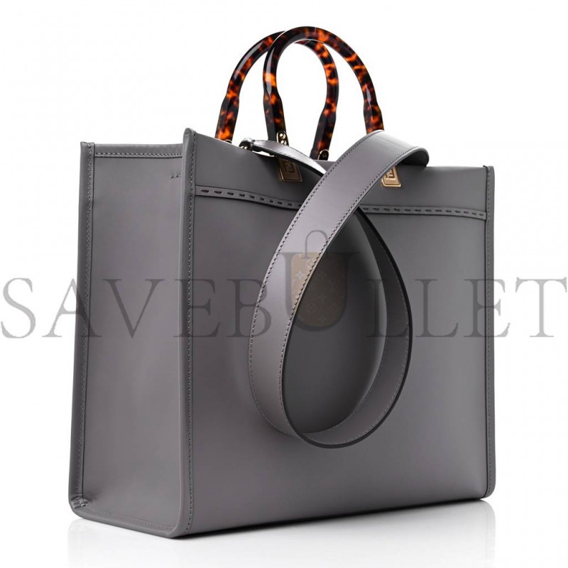 FENDI VITELLO KING PLEXIGLASS MEDIUM FENDI SUNSHINE SHOPPER TOTE MOON (36*30*16cm)