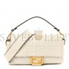 FENDI NAPPA FF 1974 EMBOSSED BAGUETTE WHITE (25*20*8cm)