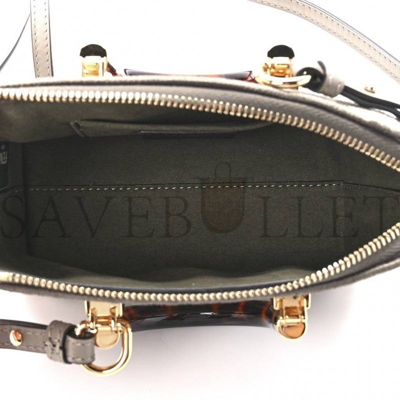 FENDI CHENILLE VITELLO KING PLEXIGLASS FF MINI BY THE WAY TOP HANDLE BOSTON BAG TORTORA NUVOLA (17*11*8cm) FENDI CHENILLE VITELLO KING PLEXIGLASS FF MINI BY THE WAY TOP HANDLE BOSTON BAG TORTORA NUVOLA (17*11*8cm)
