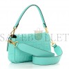 FENDI NAPPA FF 1974 EMBOSSED BAGUETTE SPRING TURQUOISE (27*15*5cm) FENDI NAPPA FF 1974 EMBOSSED BAGUETTE SPRING TURQUOISE (27*15*5cm)