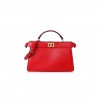 FENDI VITELLO KING LUXOR SHINY NAPPA MEDIUM PEEKABOO I SEE U EAST WEST SATCHEL FUOCO LIGHT ROSE (29*18*10cm)