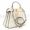 FENDI SHINY NAPPA PETITE PEEKABOO I SEE U SATCHEL WHITE (27*21*10cm)