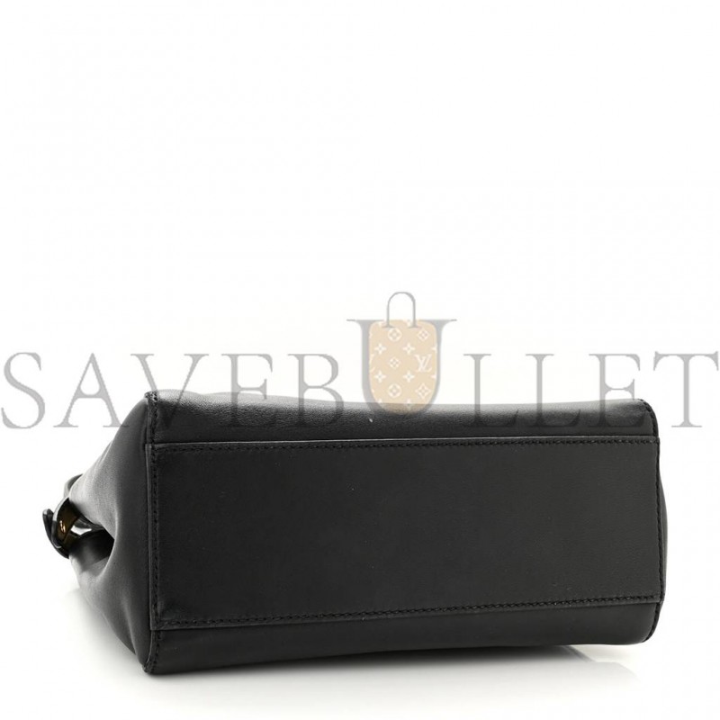 FENDI NAPPA MINI PEEKABOO ICONIC SATCHEL BLACK (23*19*11cm)