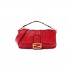 FENDI NAPPA FF 1974 EMBOSSED LARGE BAGUETTE FRAGOLA (32*16*5cm)